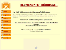 Tablet Screenshot of blumencafe-roehringer.de